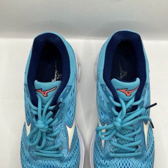 Mizuno Wave Rider 22 Women’s 8 Blue Aqua Teal Running Shoes Lightweight Sneaker - Picture 14 of 16